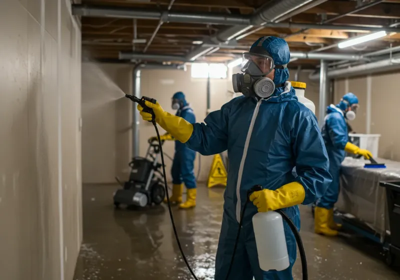 Basement Sanitization and Antimicrobial Treatment process in Waipahu, HI